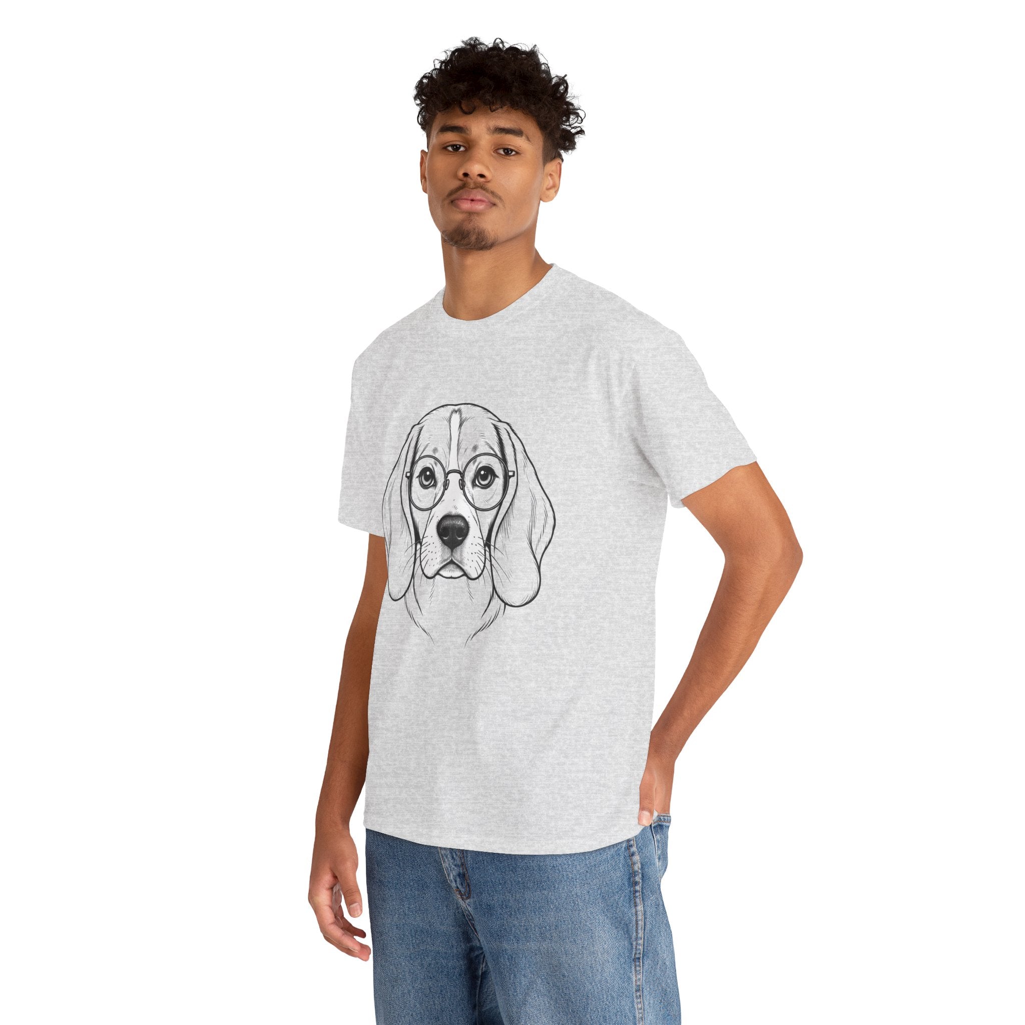T-Shirt Beagle Humour – Portrait Beagle à Lunettes