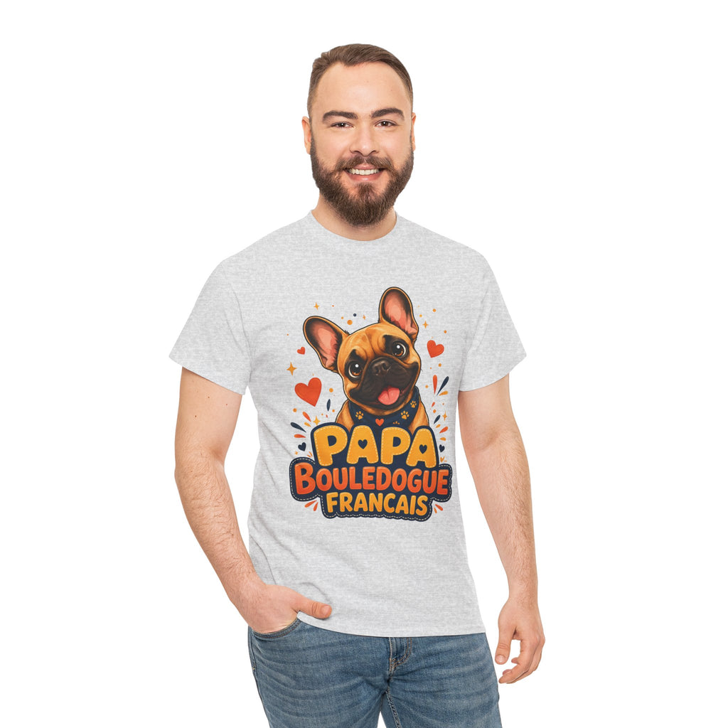 T-Shirt Homme Bouledogue Français – Papa Frenchie Cadeau