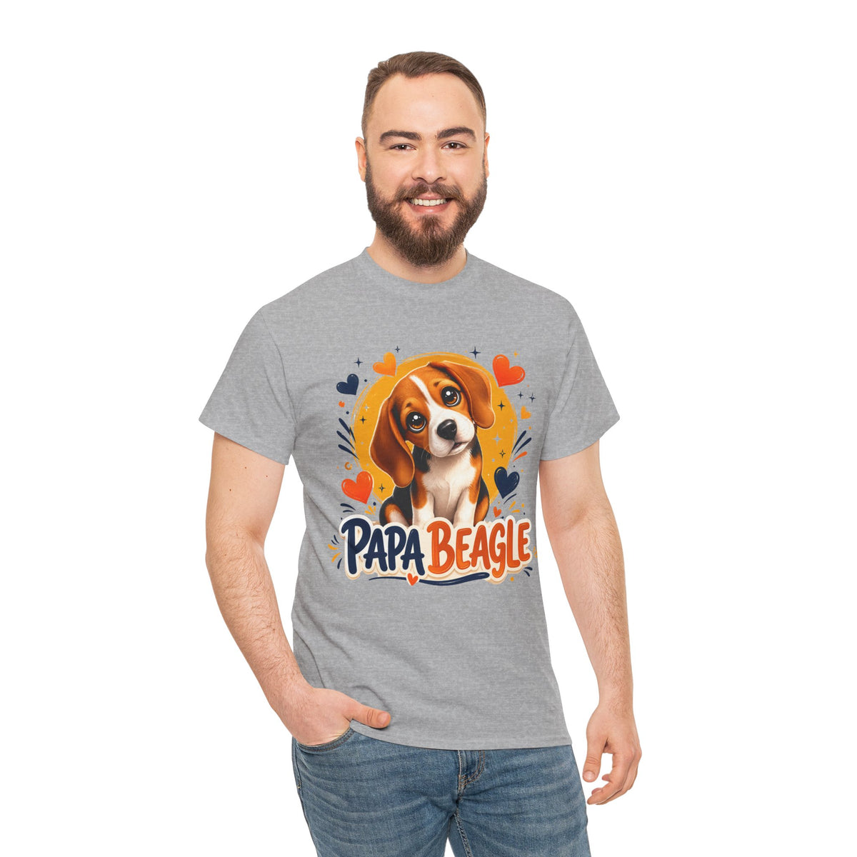 T-Shirt Homme Beagle – Papa Beagle Cadeau Fête des Pères