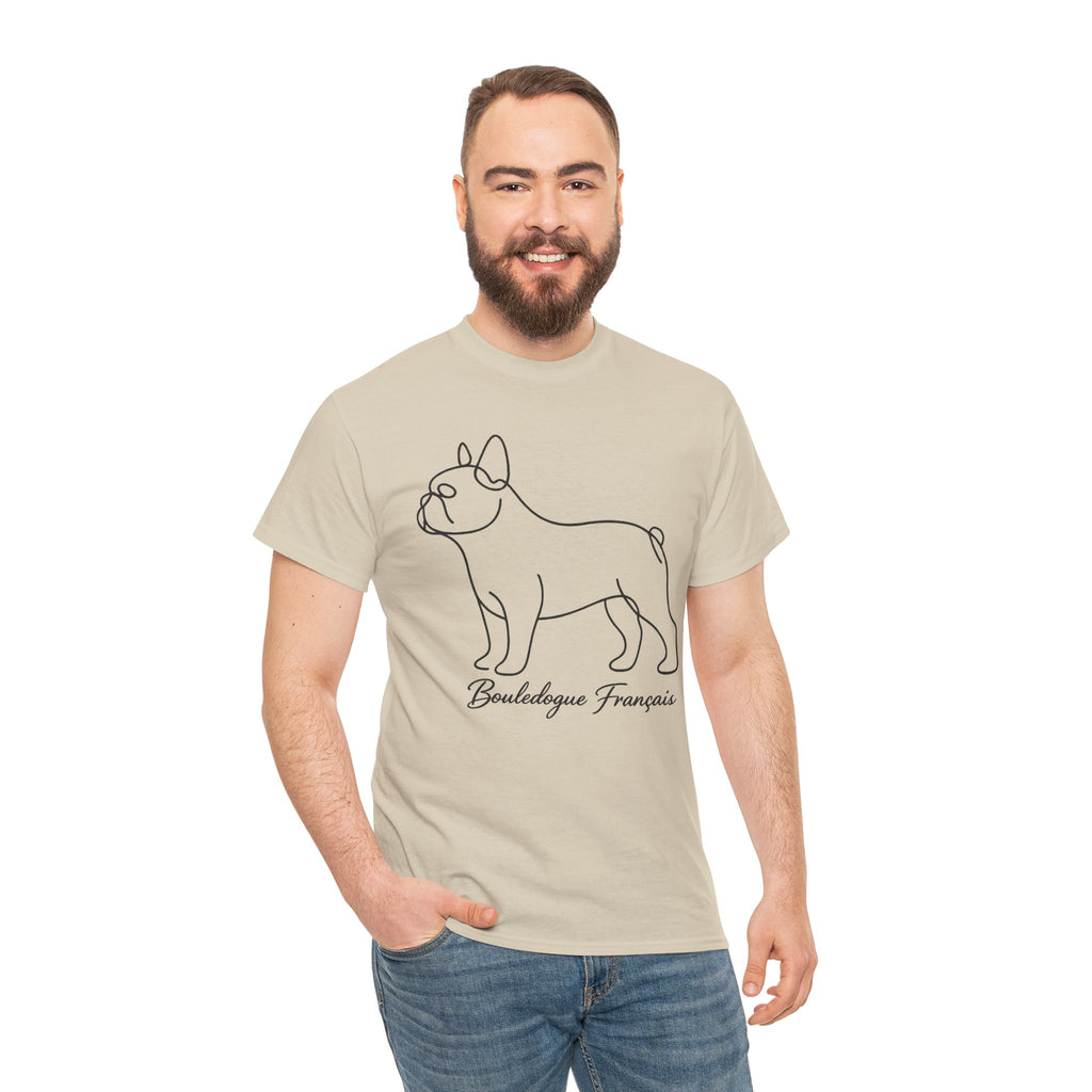 T-Shirt Bouledogue Français – Illustration Trait Recto Verso