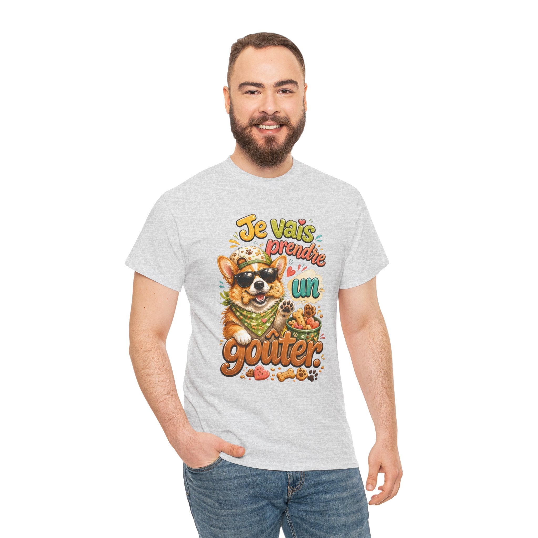 Corgi Snack Je vais prendre un goûter Cute French Dog Graphic T-Shirt