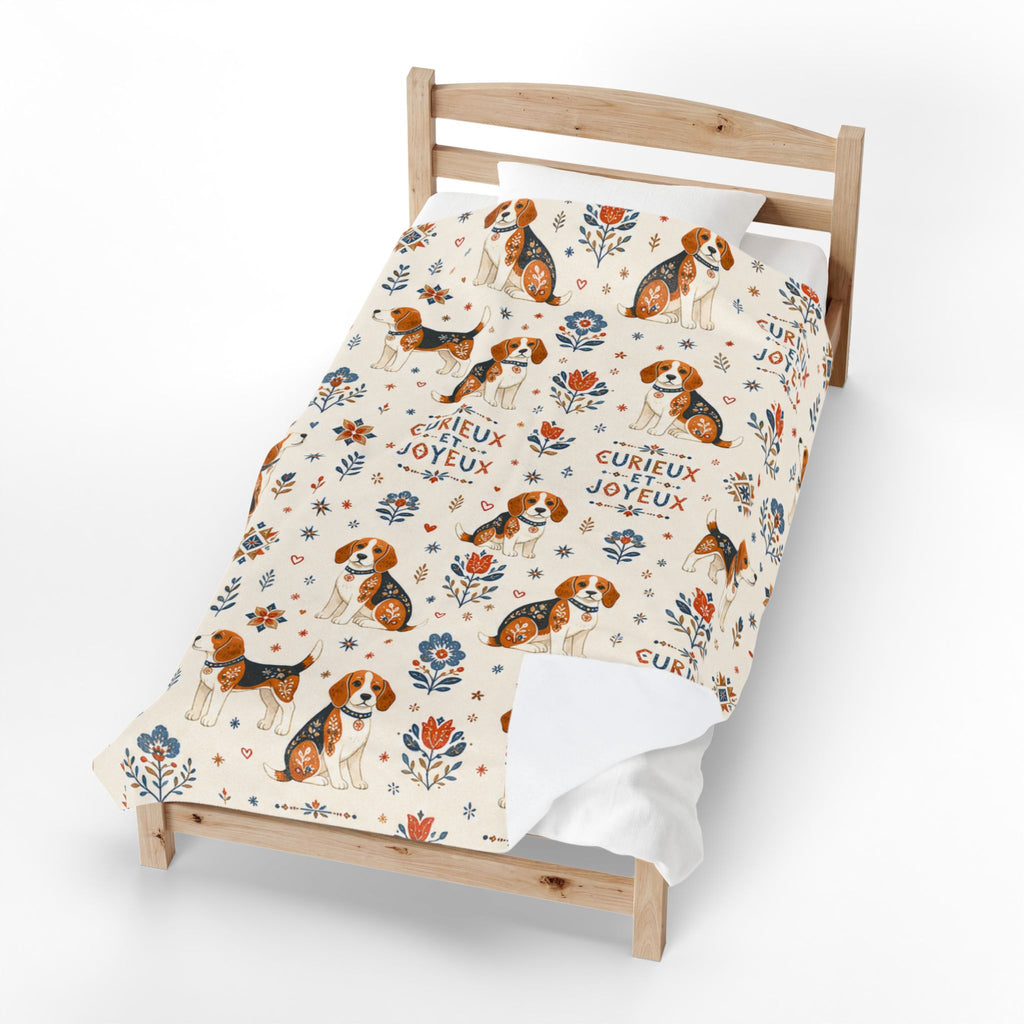 Couverture Velours Peluche Beagle - Chien Beagle
