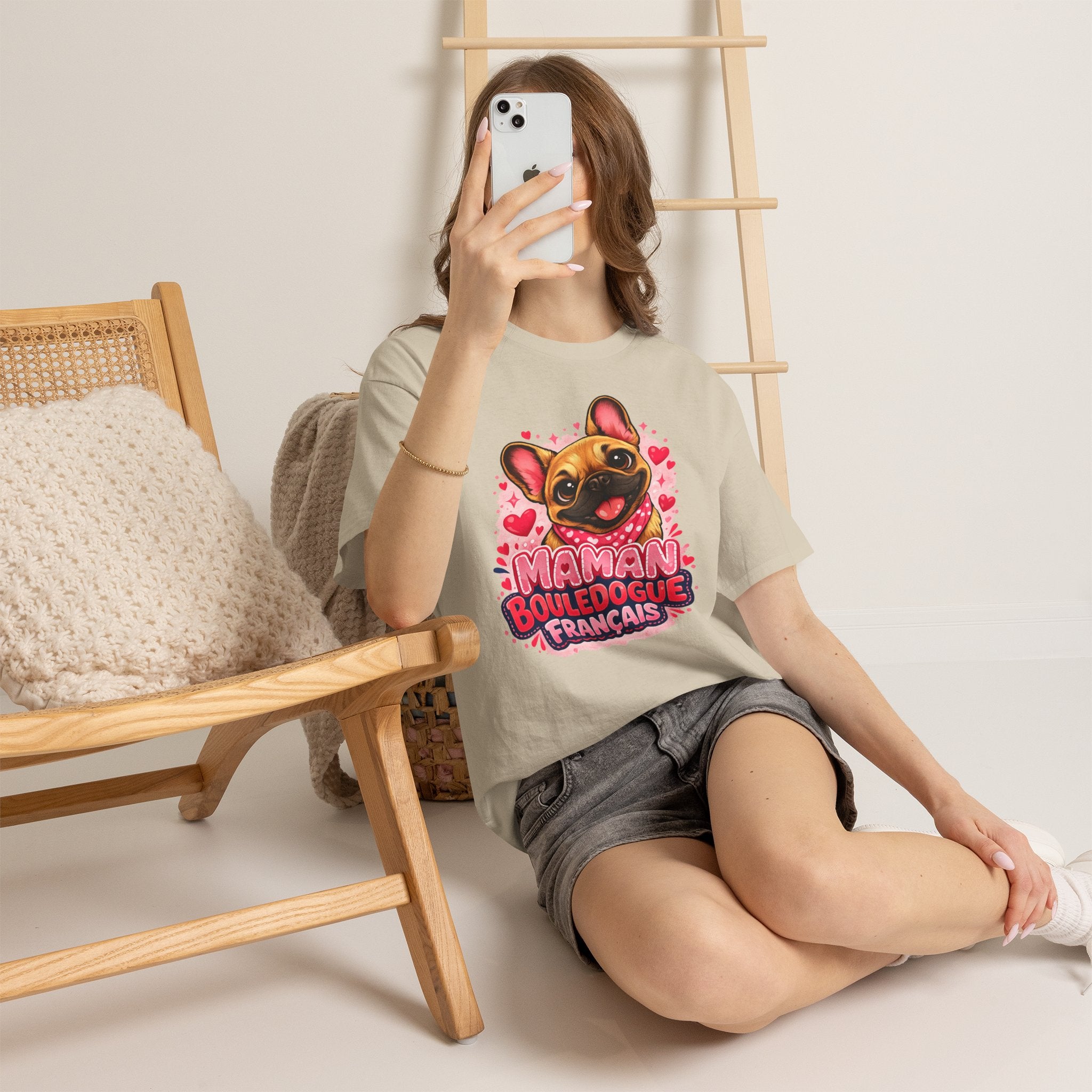 T-Shirt Femme Bouledogue Français – Maman Frenchie Cadeau
