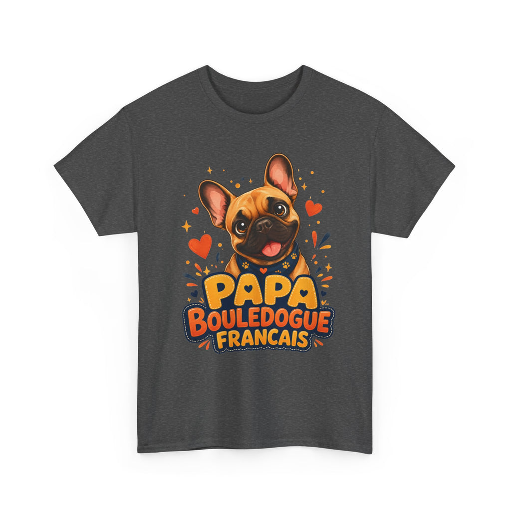 T-Shirt Homme Bouledogue Français – Papa Frenchie Cadeau