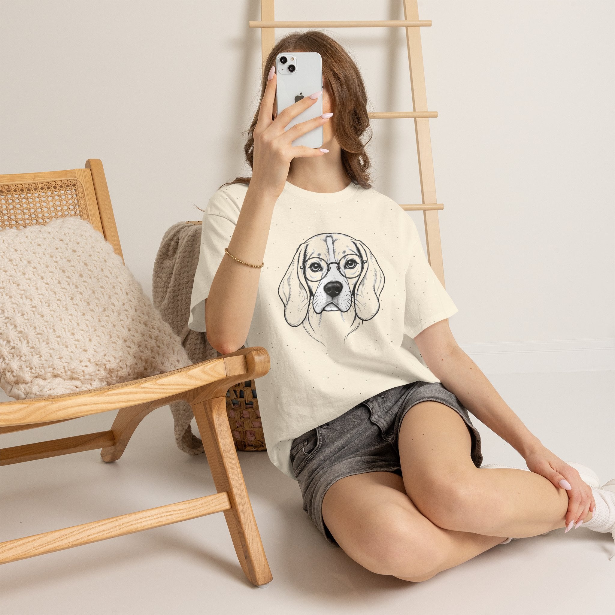 T-Shirt Beagle Humour – Portrait Beagle à Lunettes