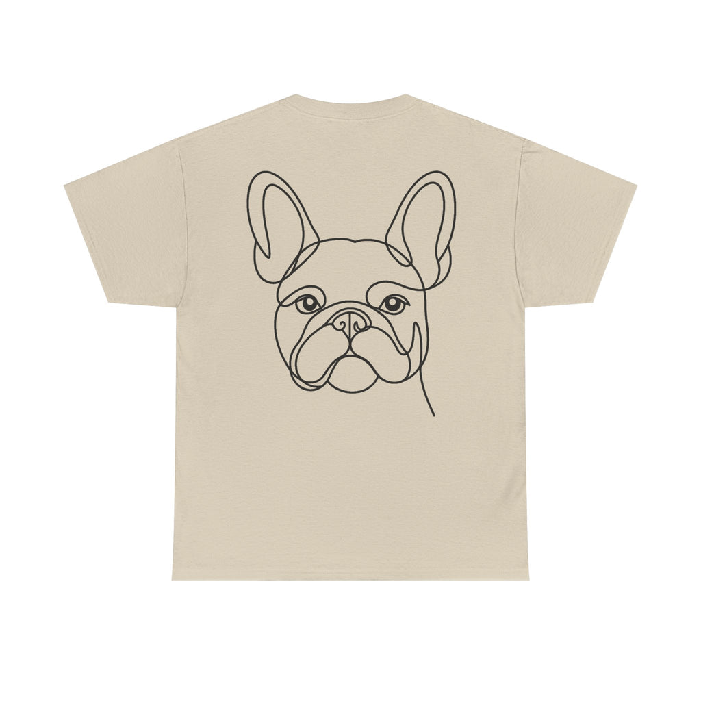 T-Shirt Bouledogue Français – Illustration Trait Recto Verso