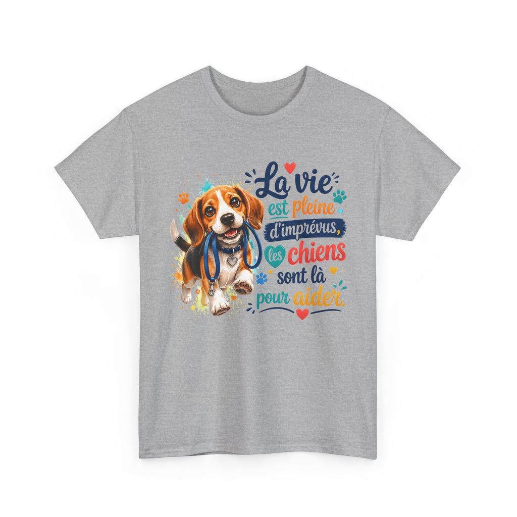 T-Shirt Beagle Humour – La Vie Est Pleine d’Imprévus