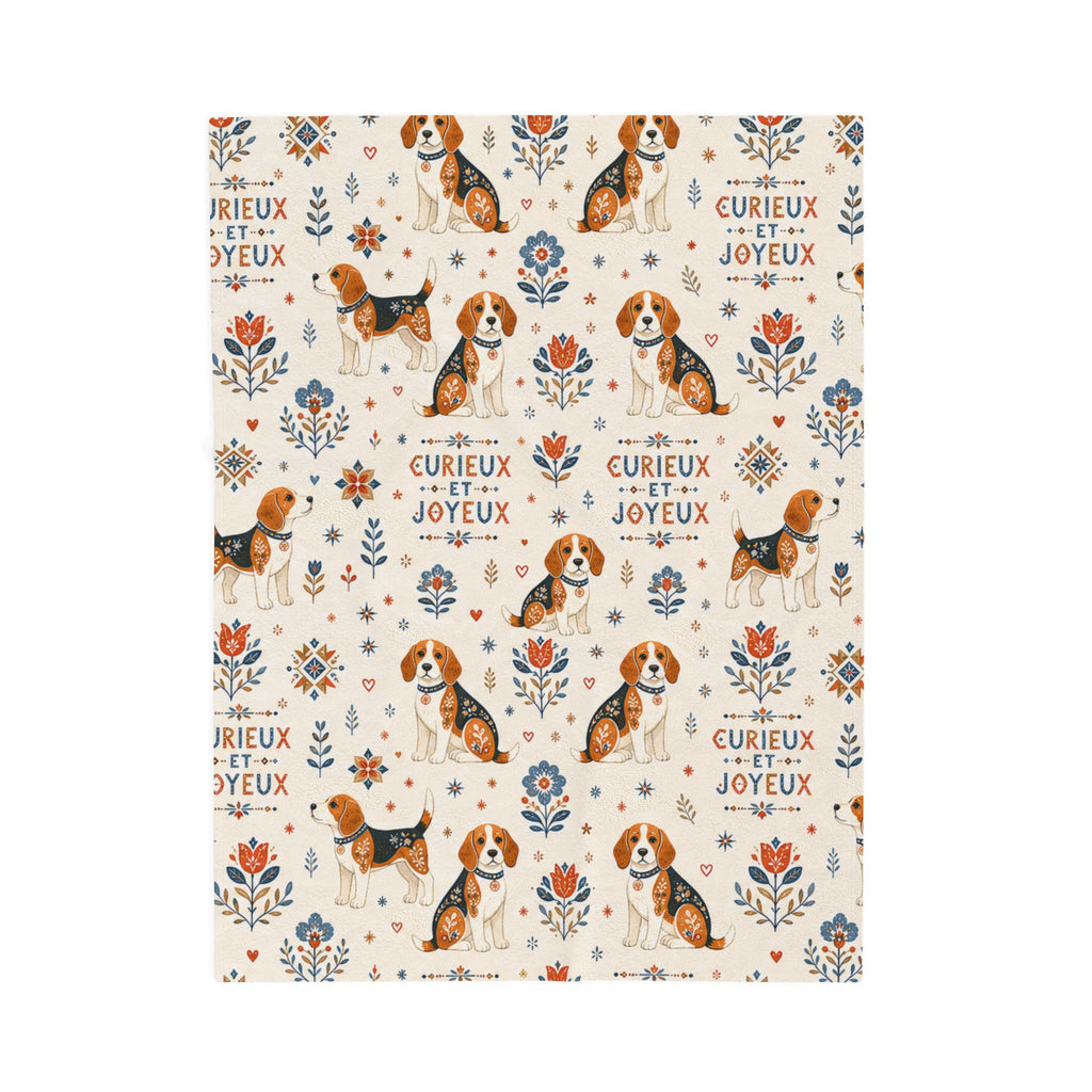 Couverture Velours Peluche Beagle - Chien Beagle