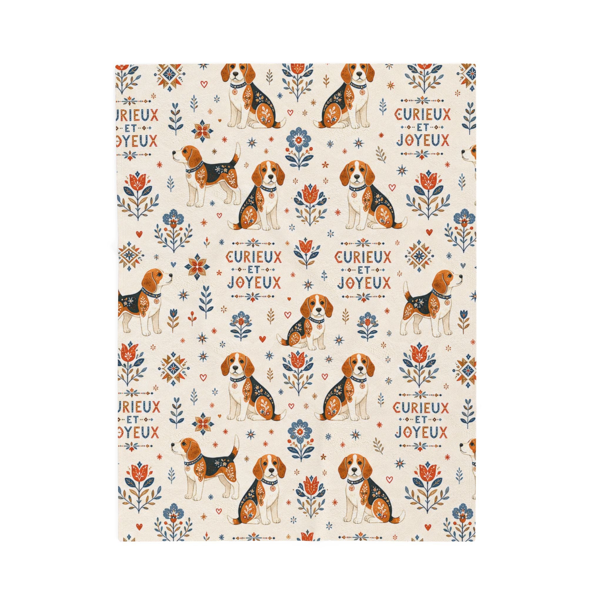 Couverture Velours Peluche Beagle - Chien Beagle