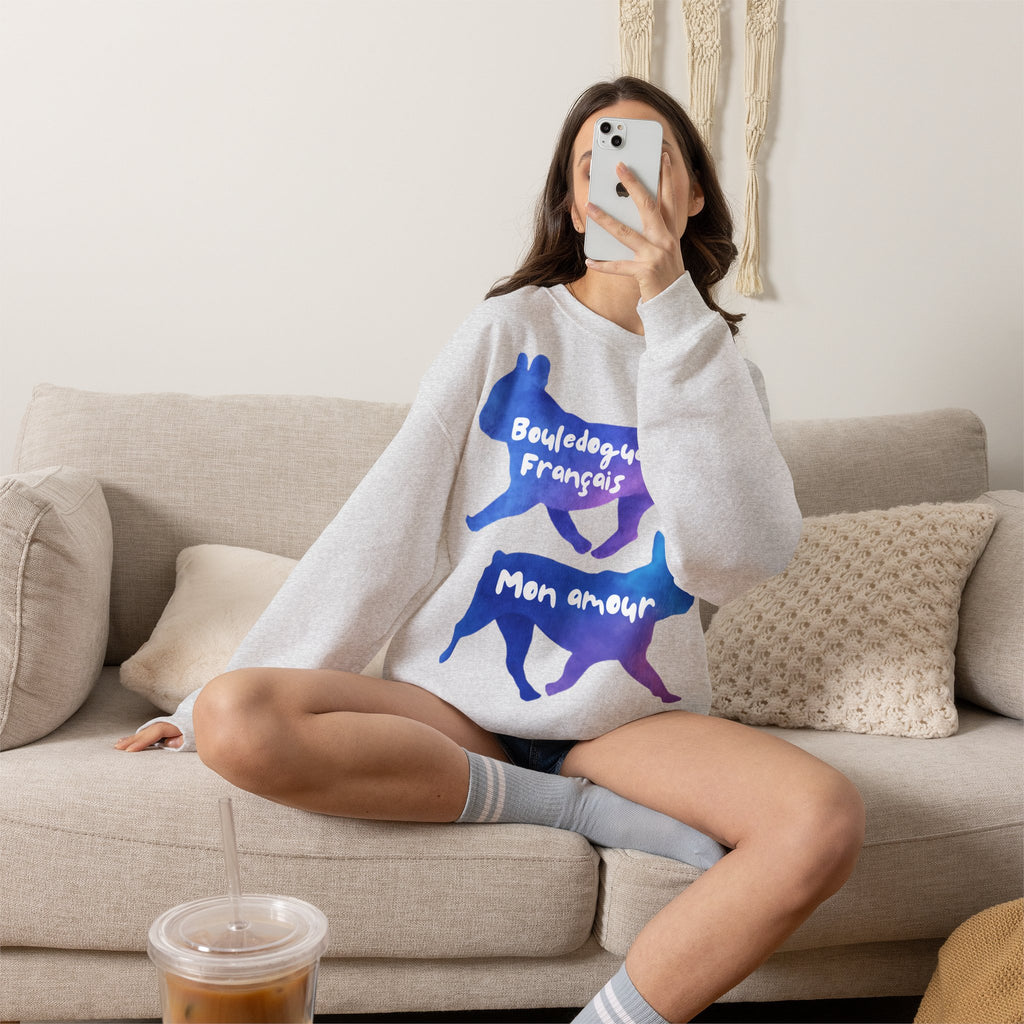 Sweatshirt Bouledogue Français – Bouledogue Français Mon Amour