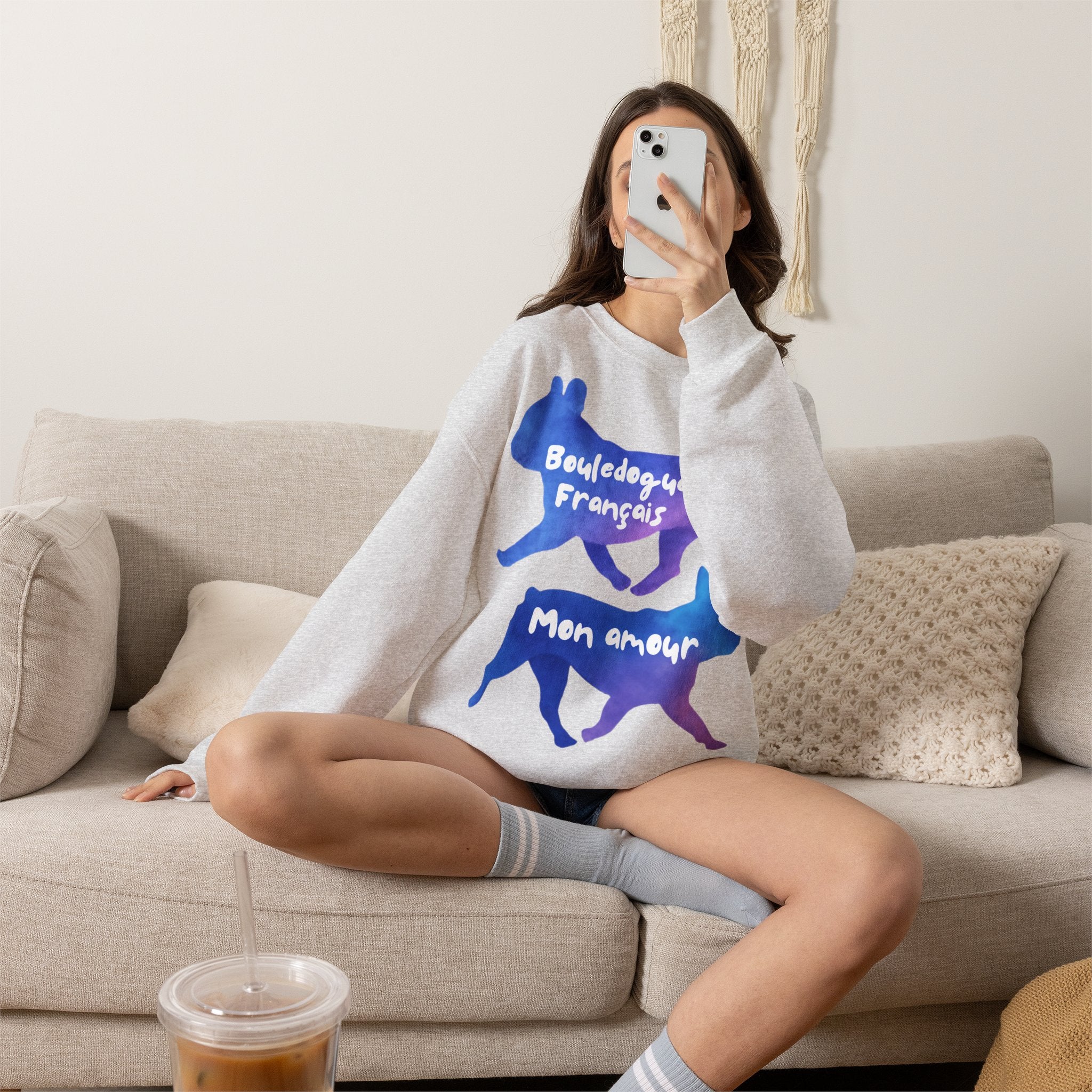 Sweatshirt Bouledogue Français – Bouledogue Français Mon Amour