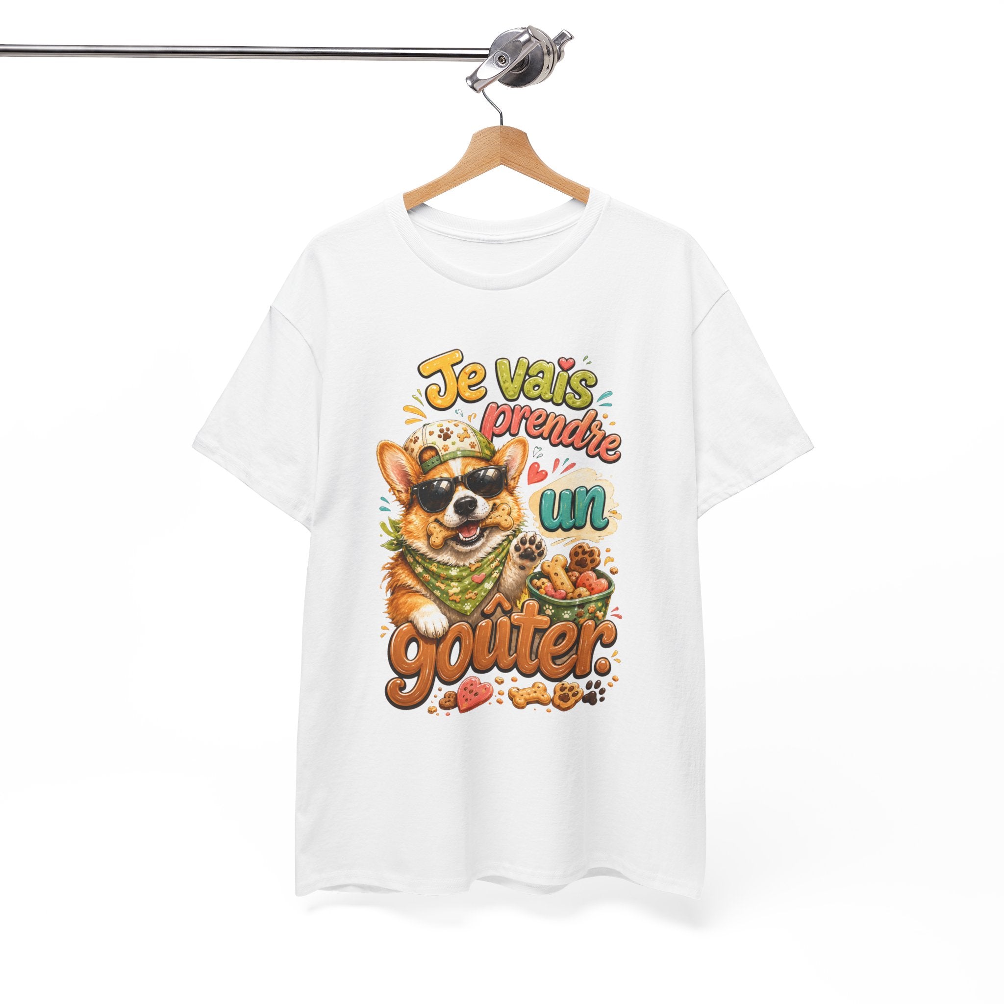 Corgi Snack Je vais prendre un goûter Cute French Dog Graphic T-Shirt