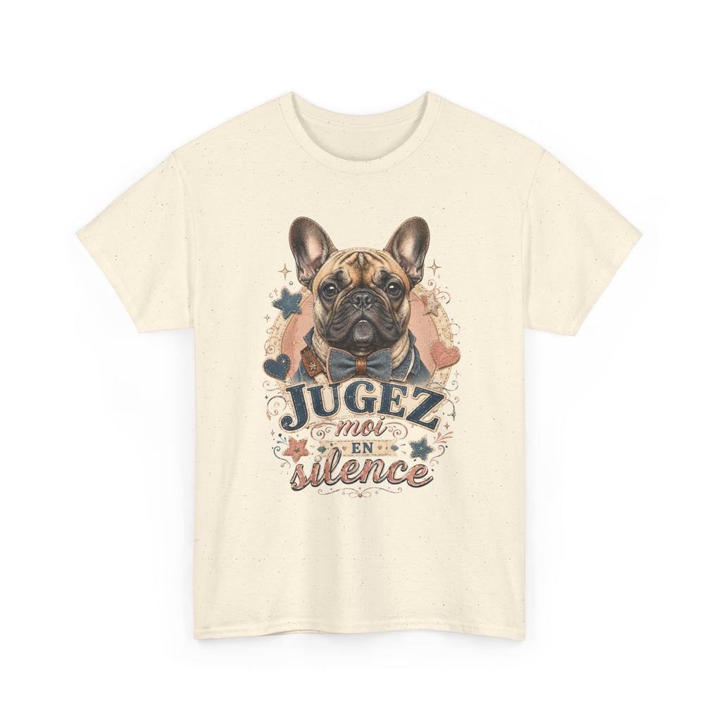 T-Shirt Bouledogue Français Humour – Jugez-Moi En Silence