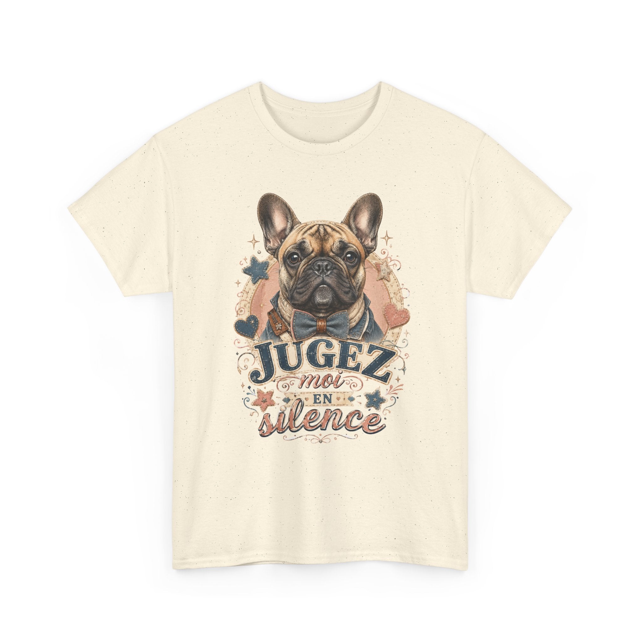 T-Shirt Bouledogue Français Humour – Jugez-Moi En Silence
