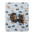 Couverture Polaire Sherpa Teckel – Plaid Peluche Chien Teckel