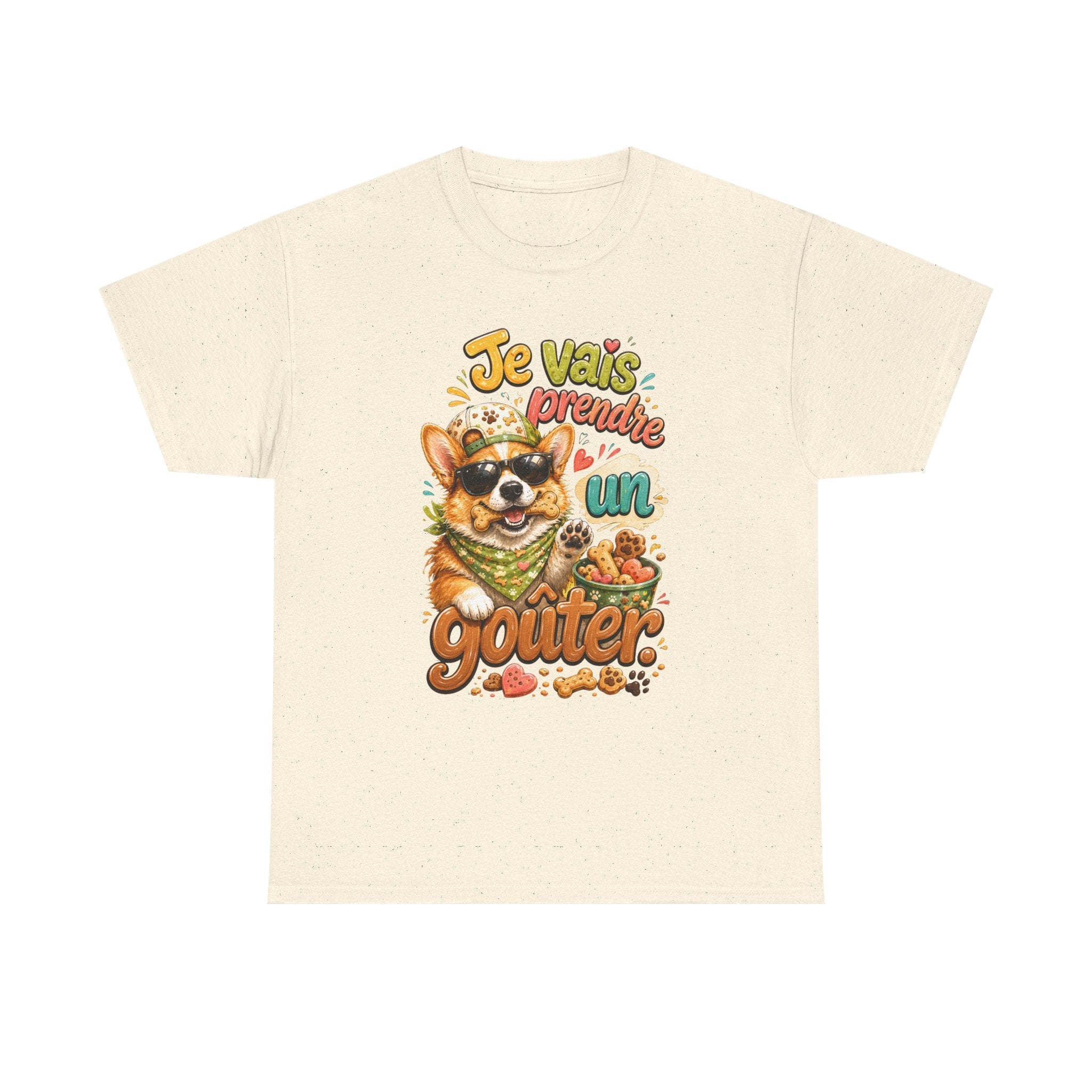 Corgi Snack Je vais prendre un goûter Cute French Dog Graphic T-Shirt