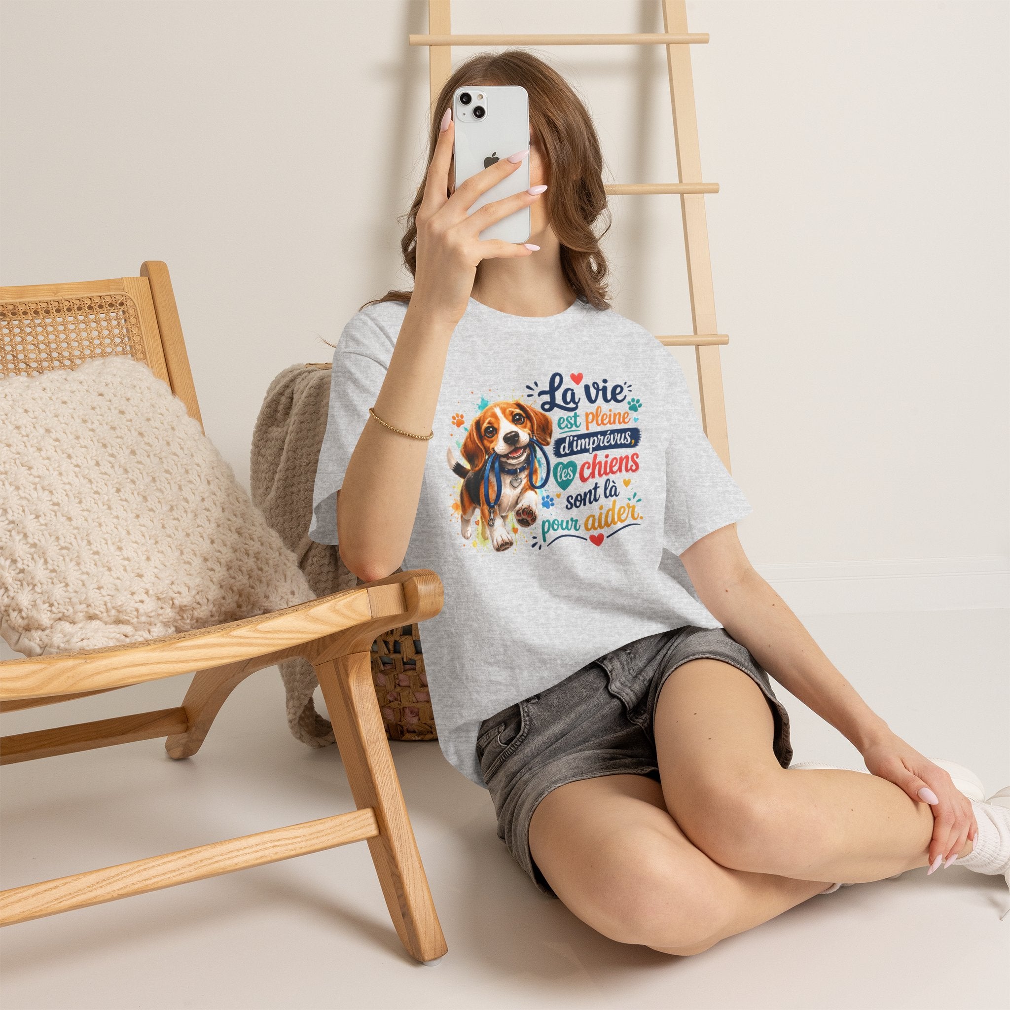 T-Shirt Beagle Humour – La Vie Est Pleine d’Imprévus
