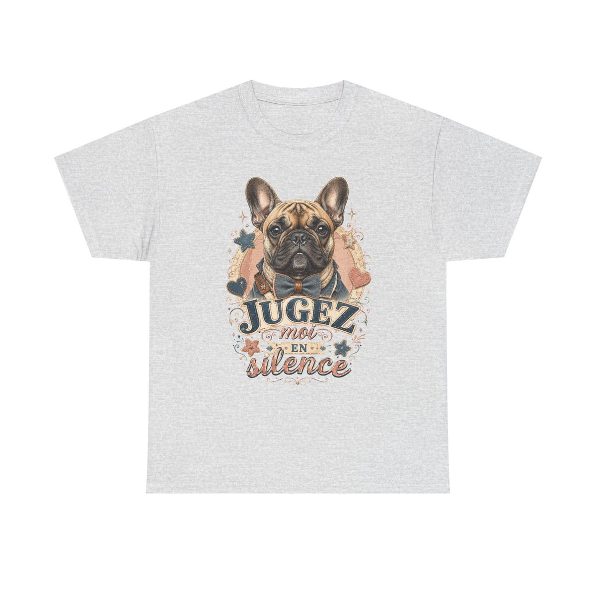 T-Shirt Bouledogue Français Humour – Jugez-Moi En Silence