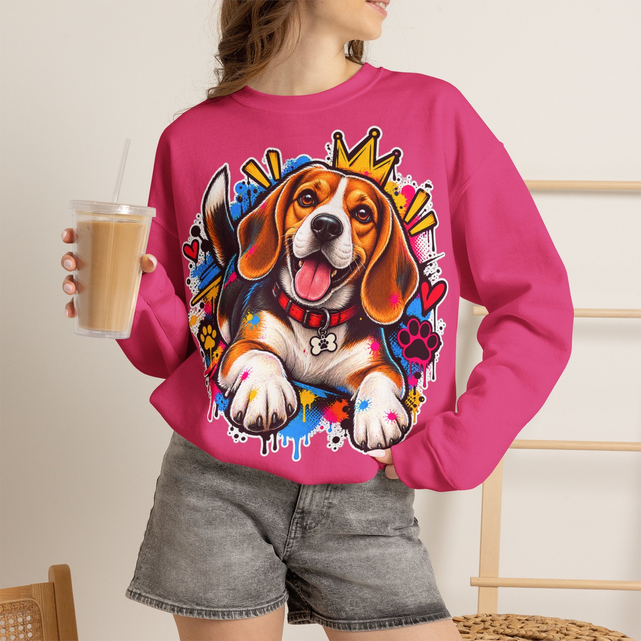 Sweatshirt Beagle – Beagle Coloré Graffiti