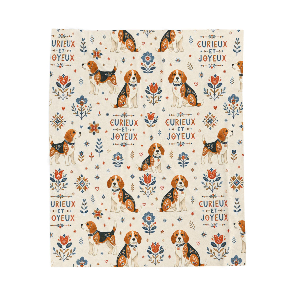 Couverture Velours Beagle – Plaid Peluche Chien Beagle