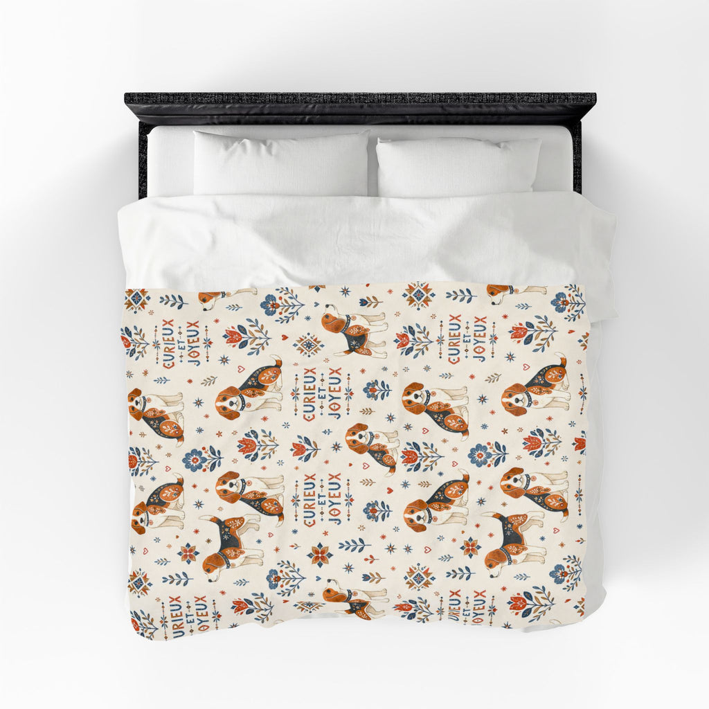 Couverture Velours Peluche Beagle - Chien Beagle