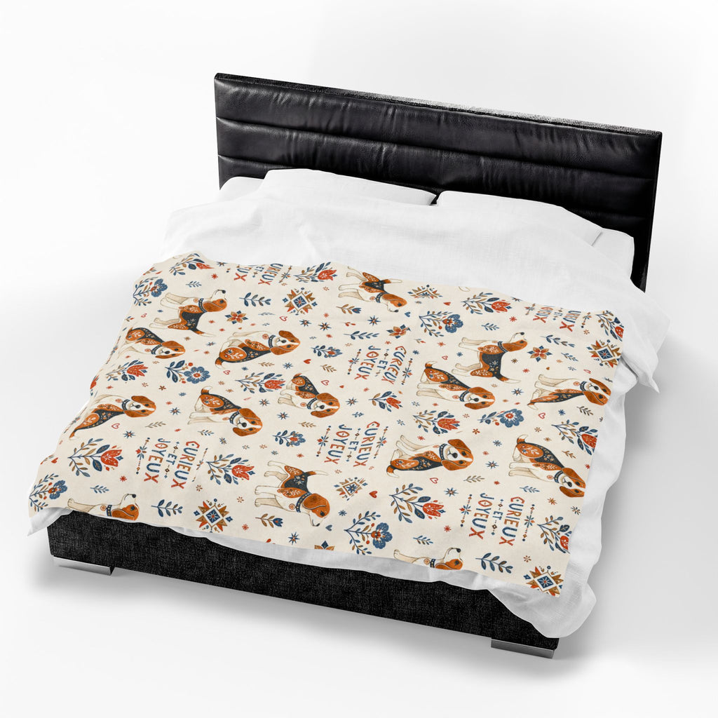 Couverture Velours Peluche Beagle - Chien Beagle