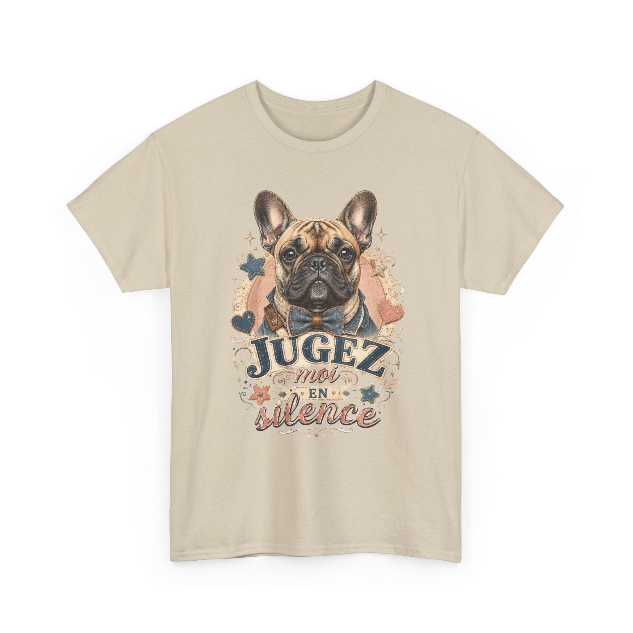 T-Shirt Bouledogue Français Humour – Jugez-Moi En Silence