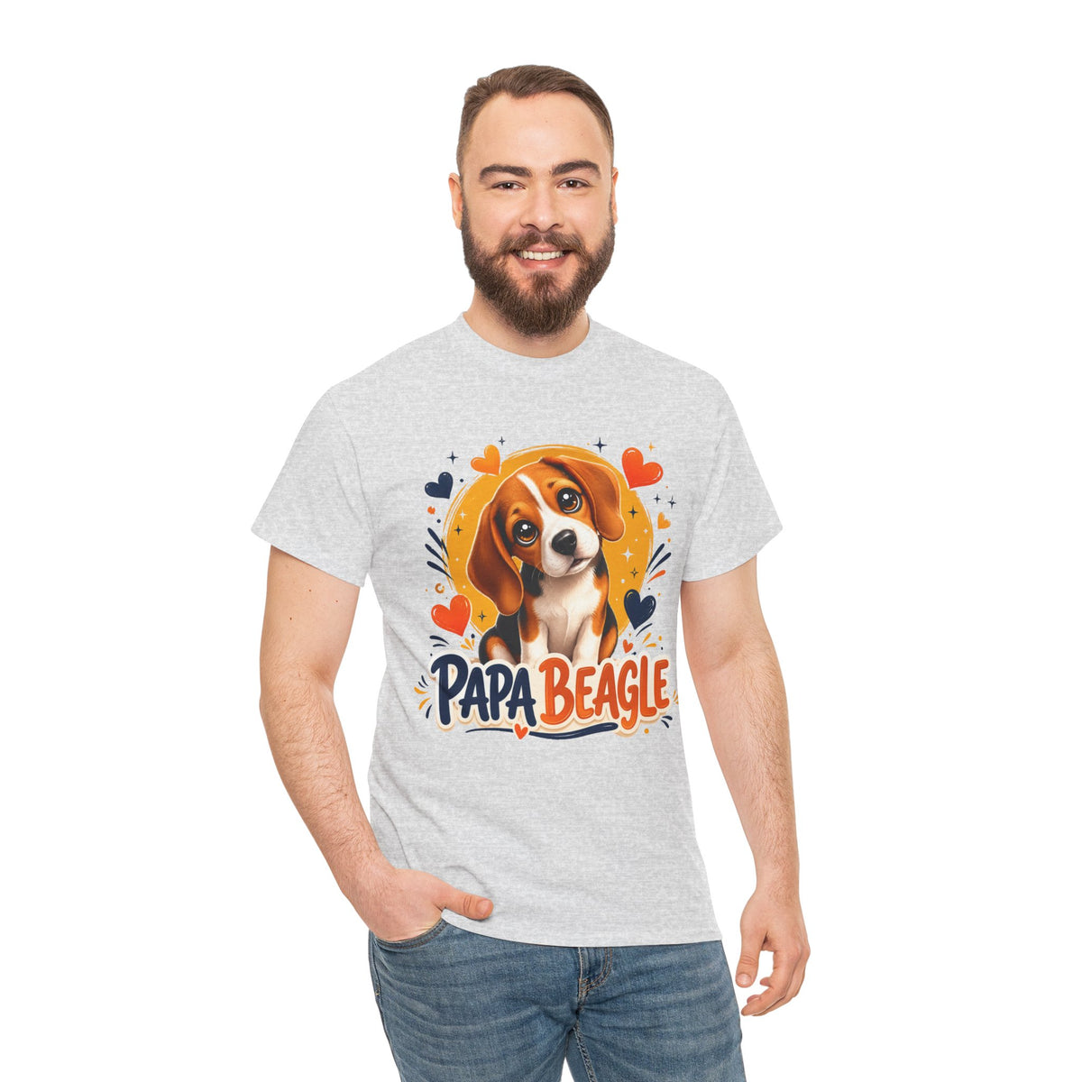 T-Shirt Homme Beagle – Papa Beagle Cadeau Fête des Pères