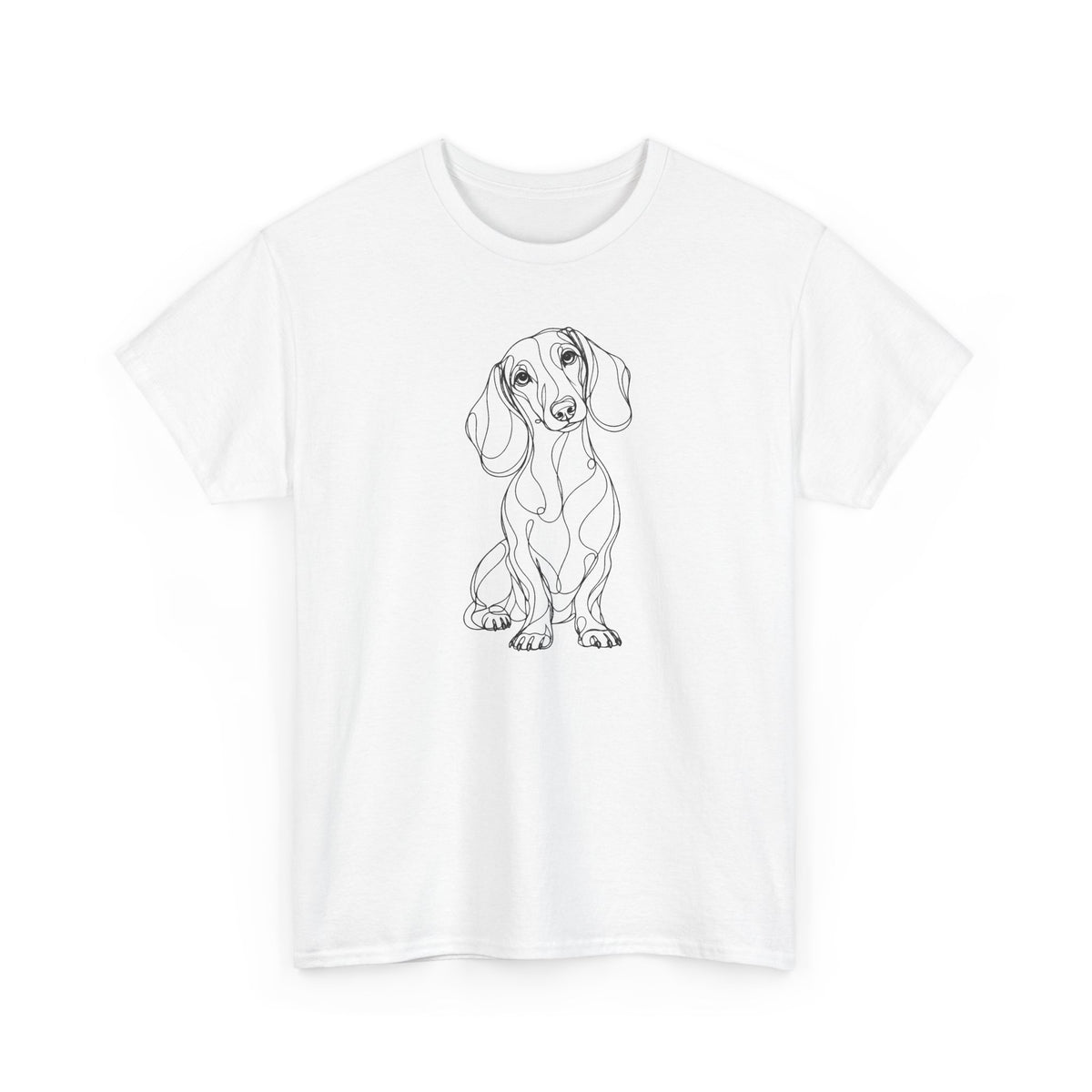 T-Shirt Teckel – Illustration Trait Recto Verso