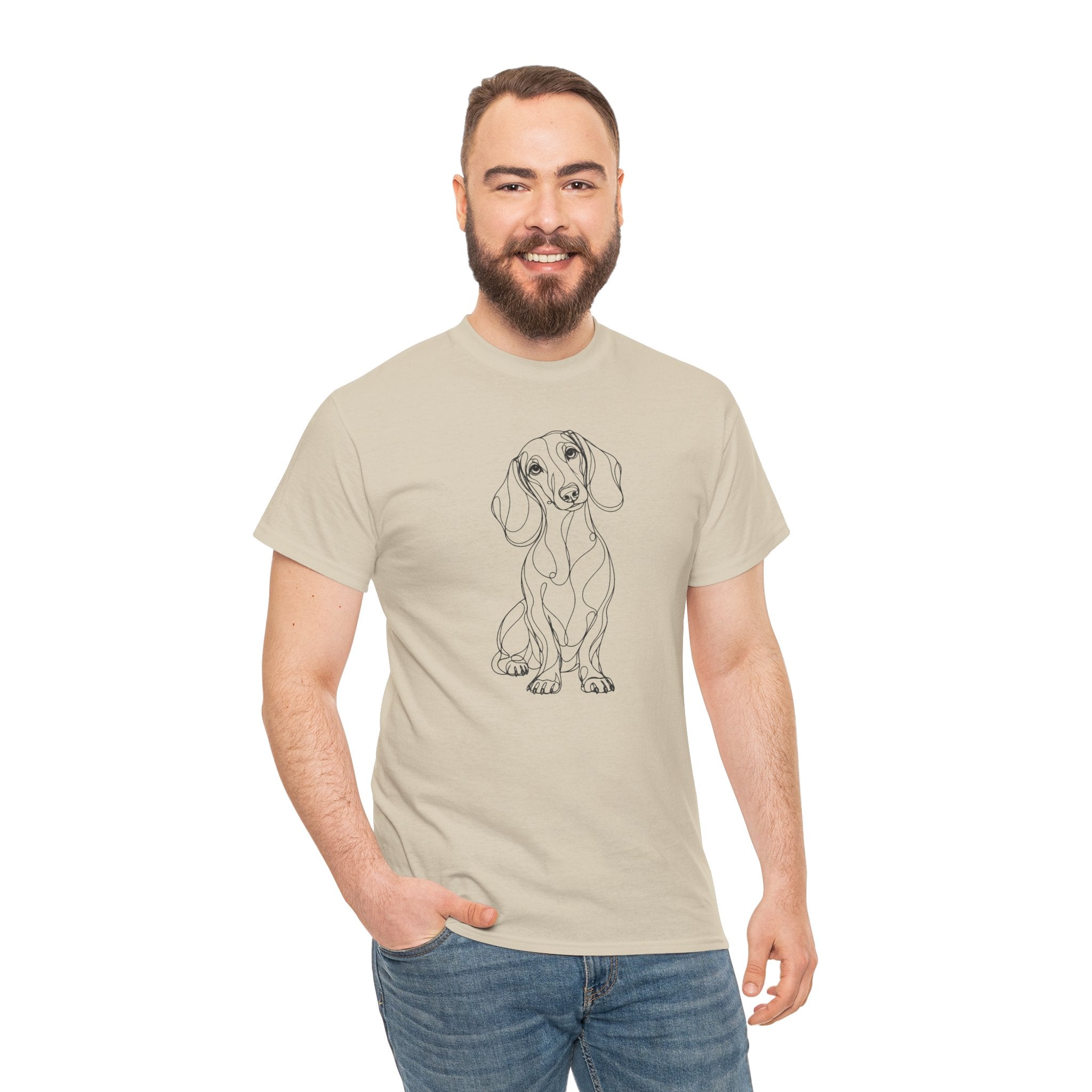 T-Shirt Teckel – Illustration Trait Recto Verso