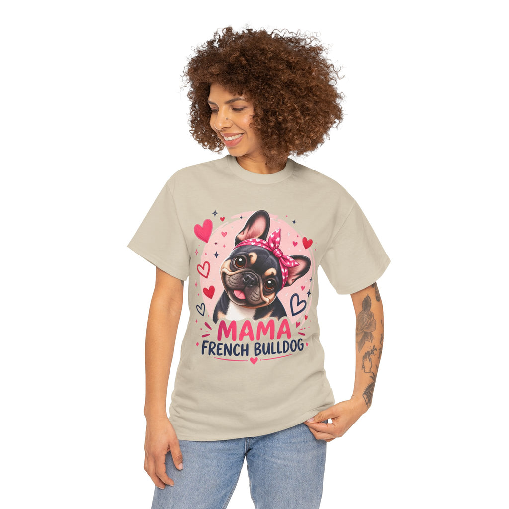 T-Shirt Femme Bouledogue Français – Mama Frenchie Graphique