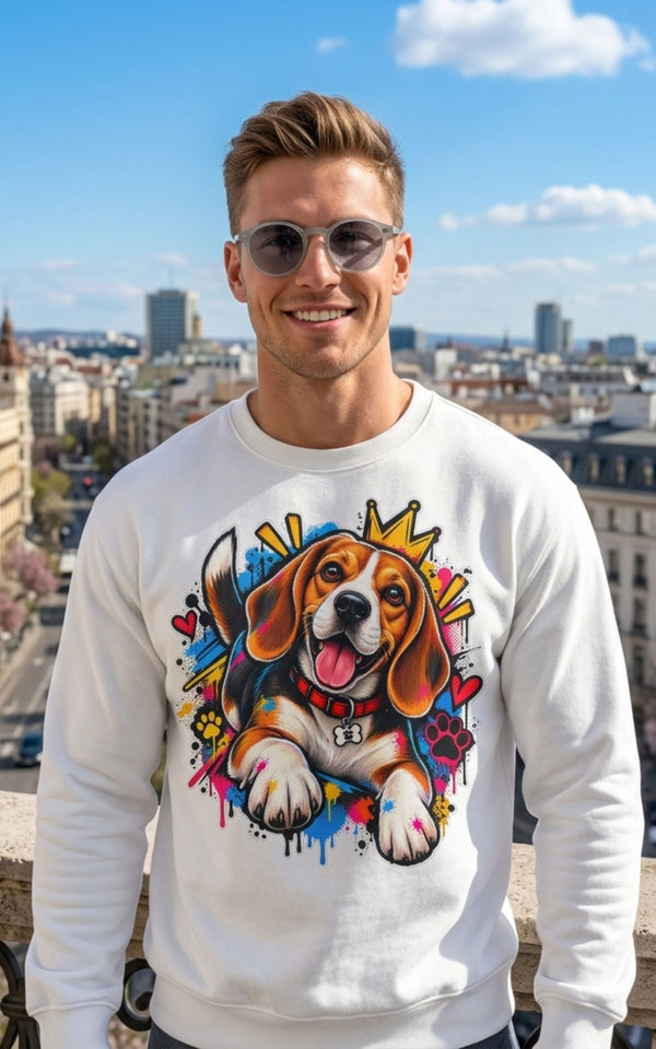Sweatshirt Beagle – Beagle Coloré Graffiti