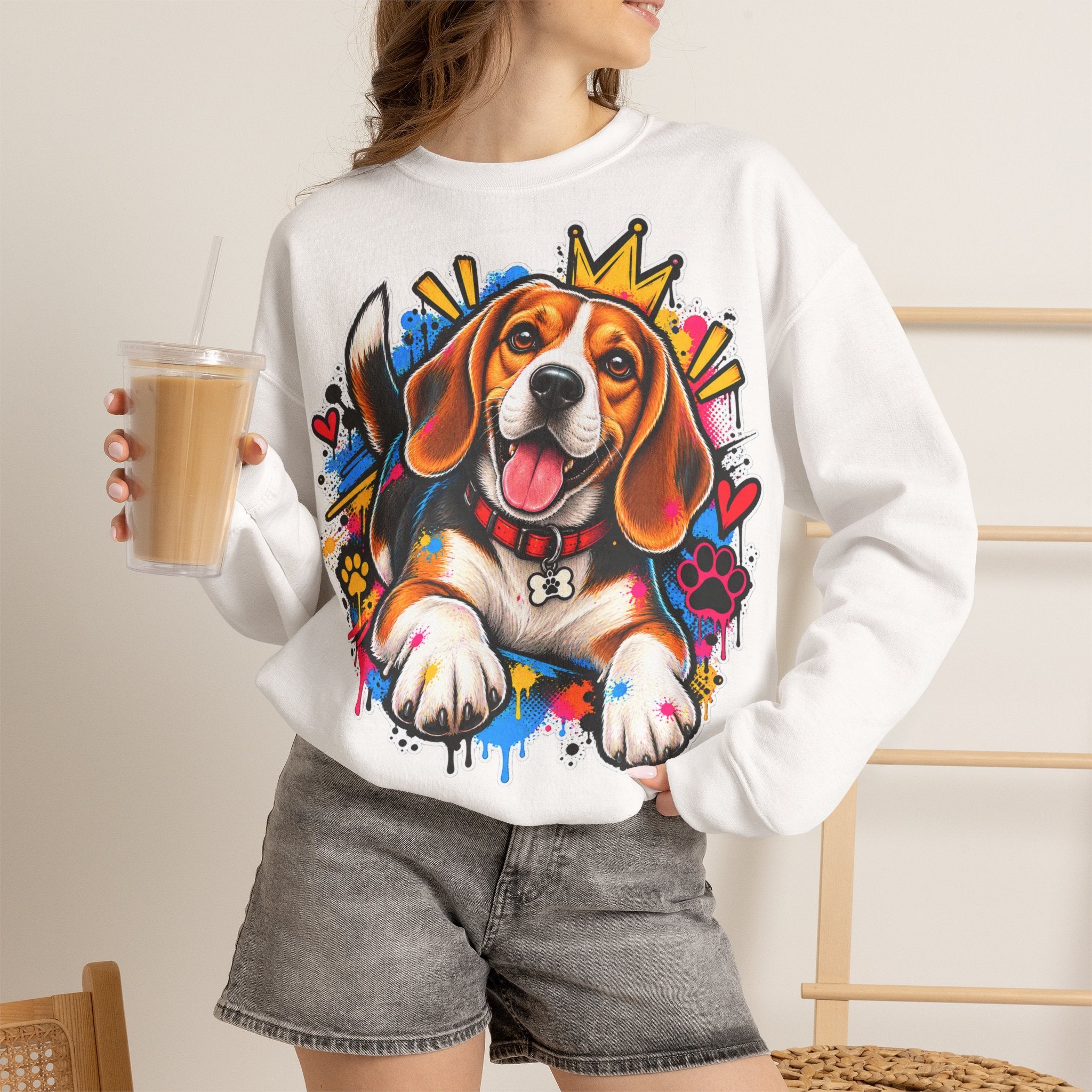 Sweatshirt Beagle – Beagle Coloré Graffiti