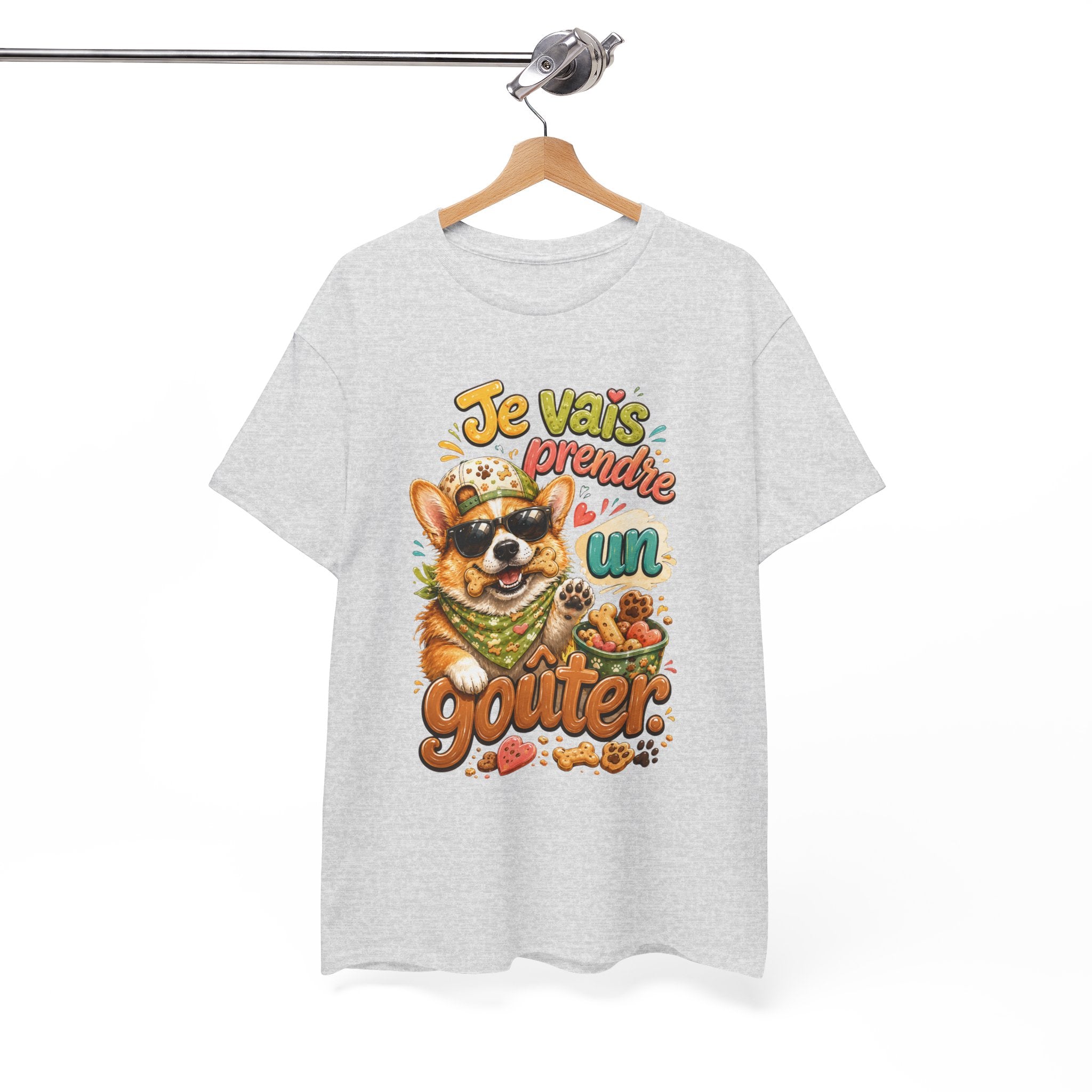 Corgi Snack Je vais prendre un goûter Cute French Dog Graphic T-Shirt