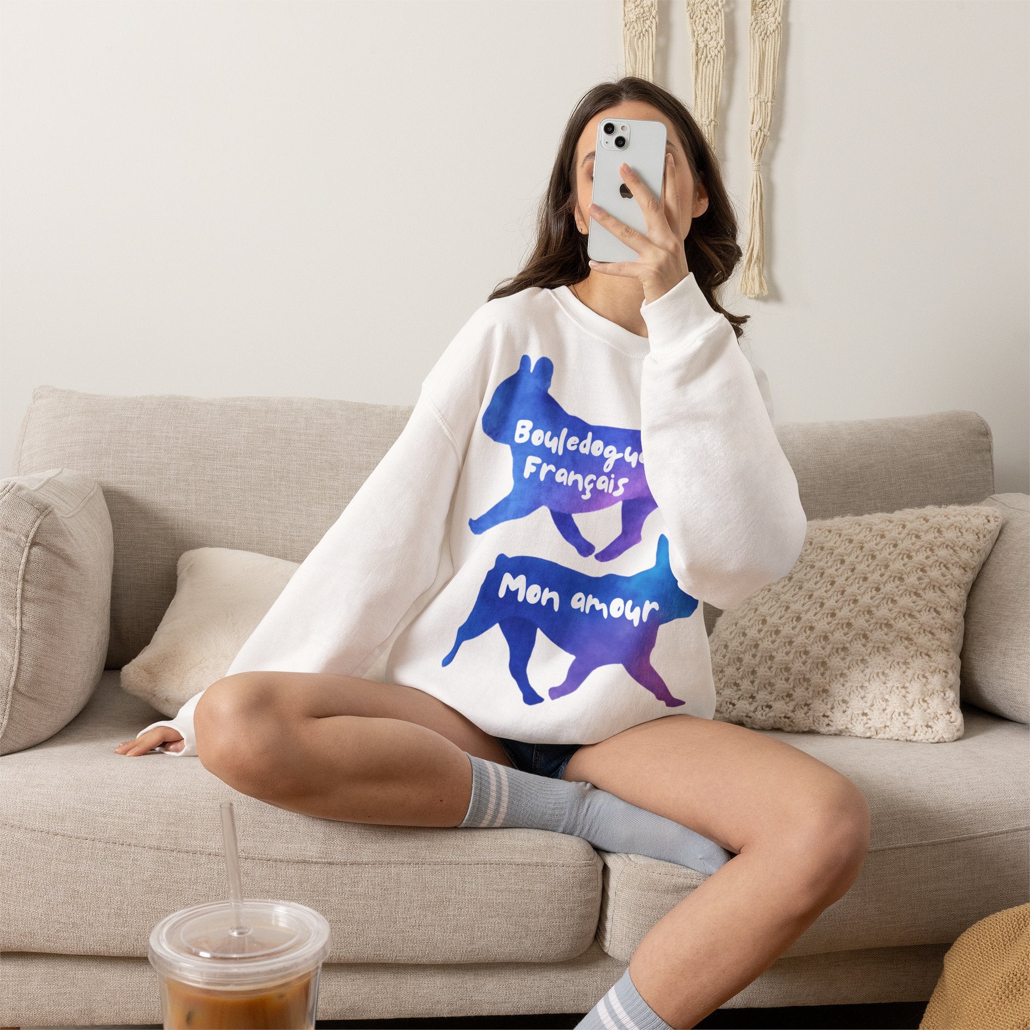 Sweatshirt Bouledogue Français – Bouledogue Français Mon Amour