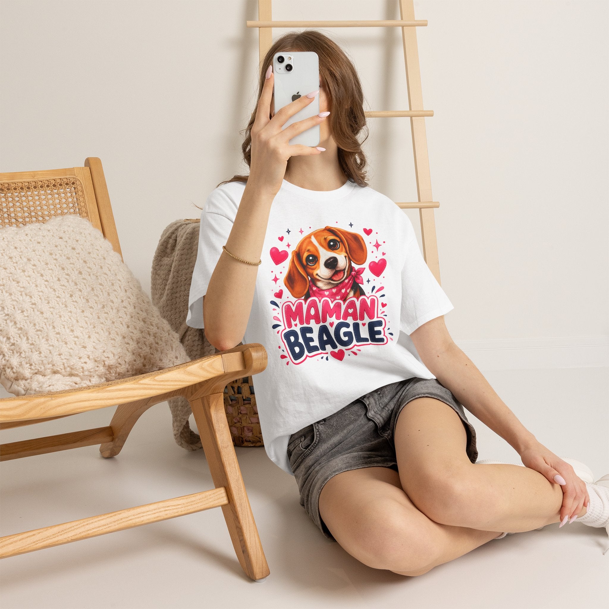 T-Shirt Femme Beagle – Maman Beagle Cadeau