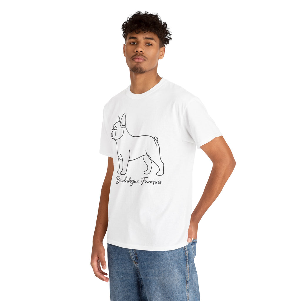 T-Shirt Bouledogue Français – Illustration Trait Recto Verso