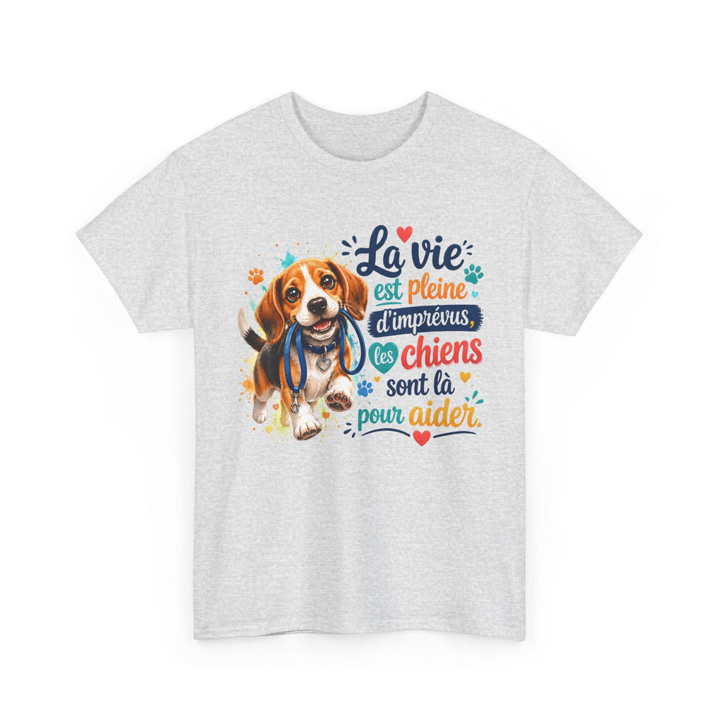 T-Shirt Beagle Humour – La Vie Est Pleine d’Imprévus
