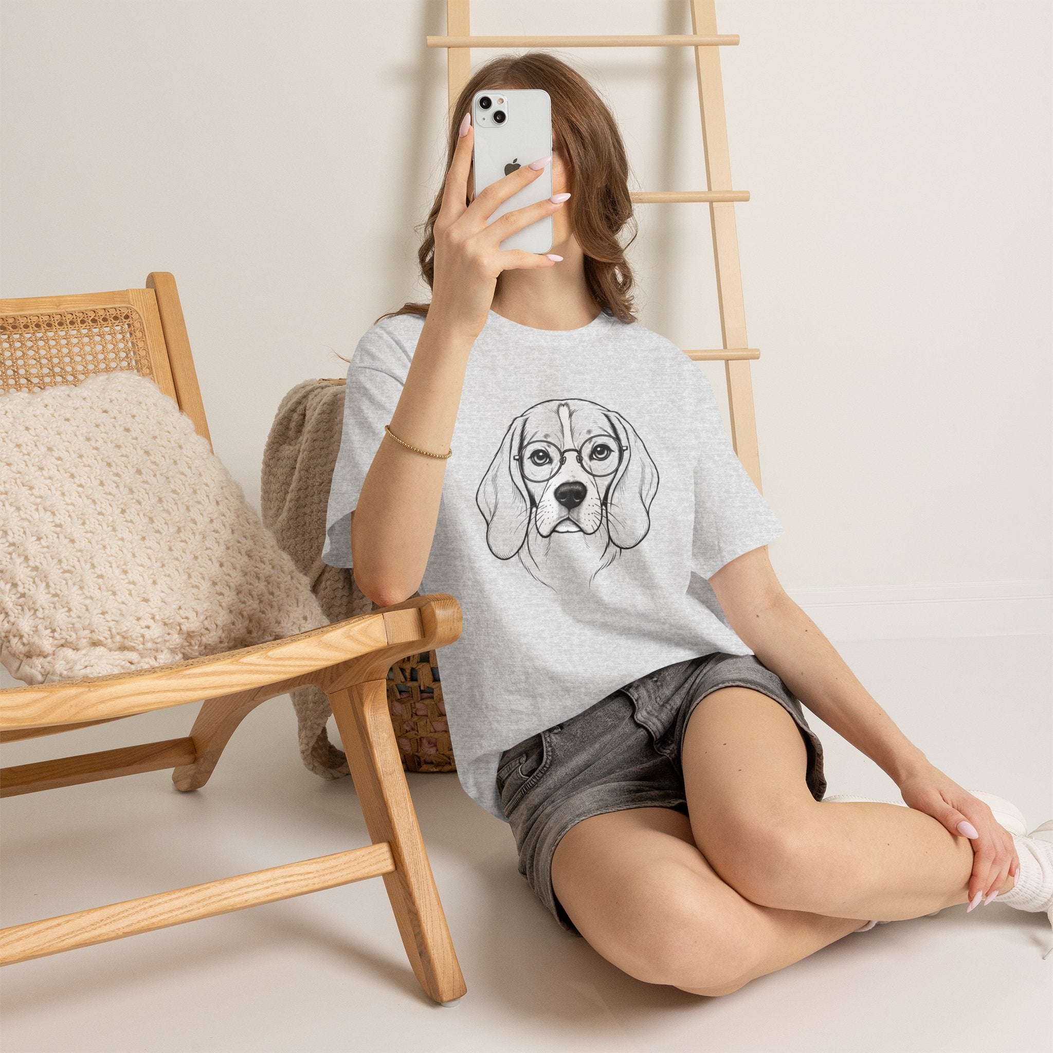 T-Shirt Beagle Humour – Portrait Beagle à Lunettes