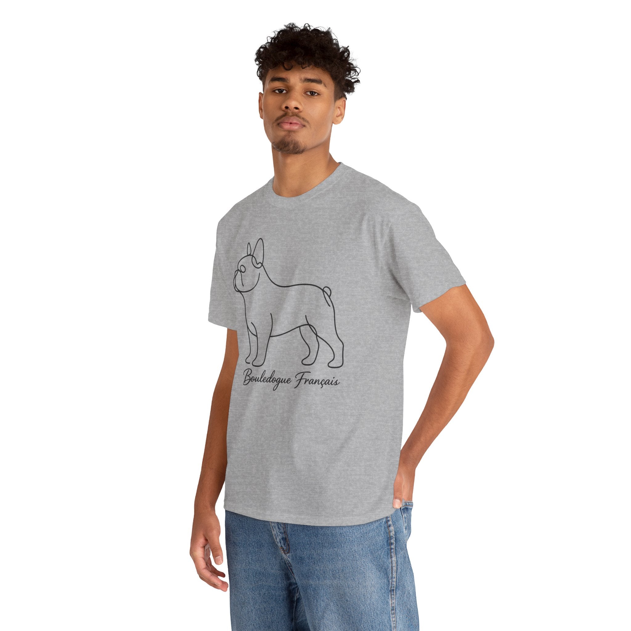 T-Shirt Bouledogue Français – Illustration Trait Recto Verso