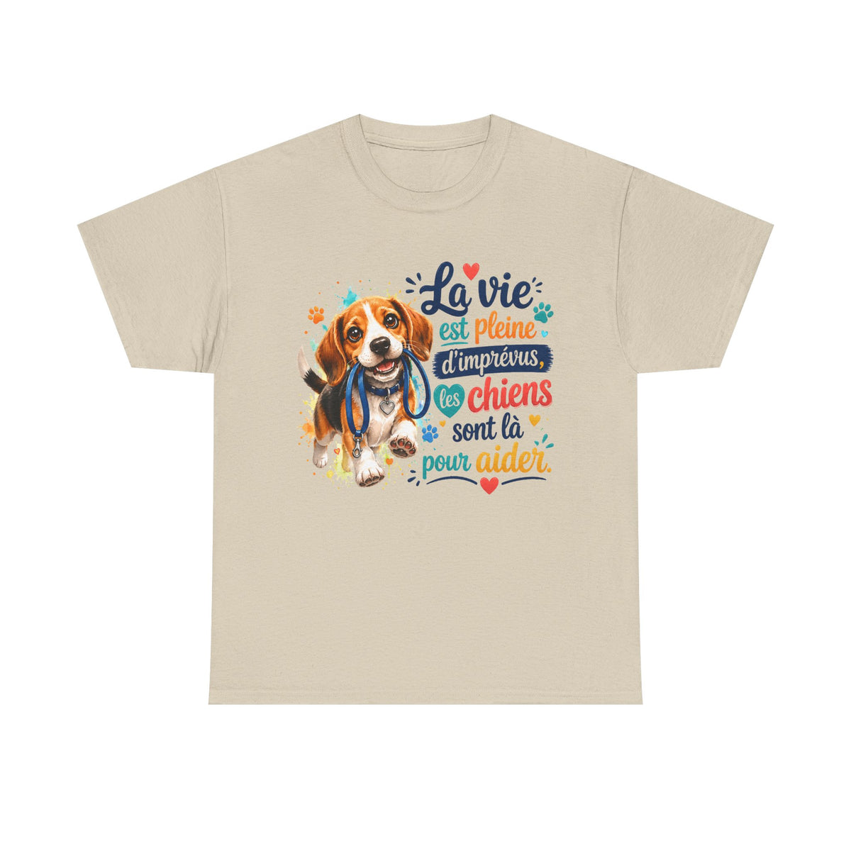 T-Shirt Beagle Humour – La Vie Est Pleine d’Imprévus