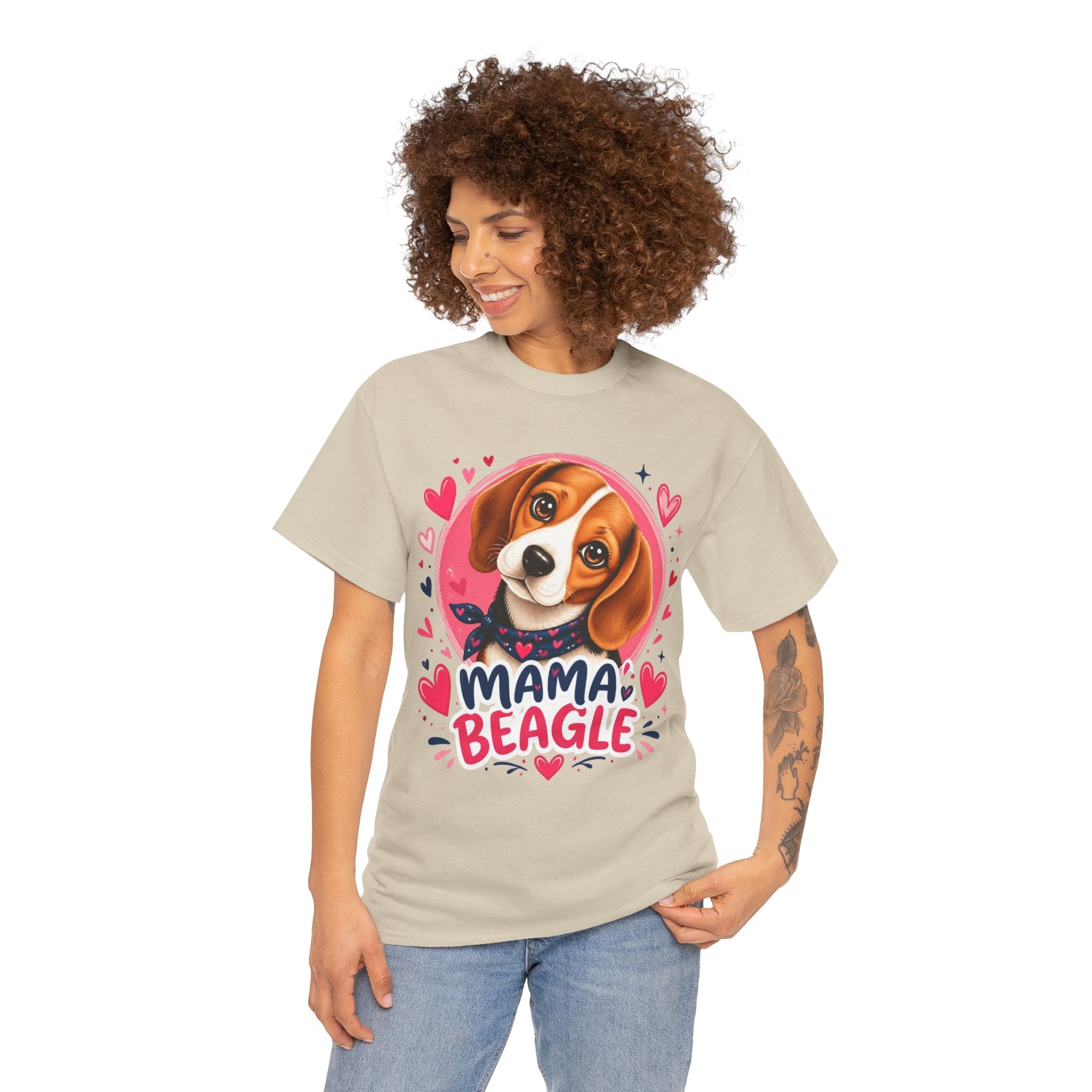 T-Shirt Femme Beagle – Maman Beagle Graphique
