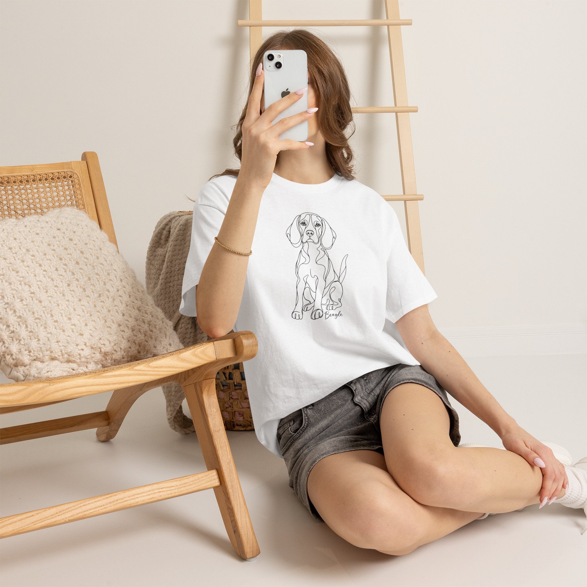 T-Shirt Beagle – Illustration Trait Recto Verso