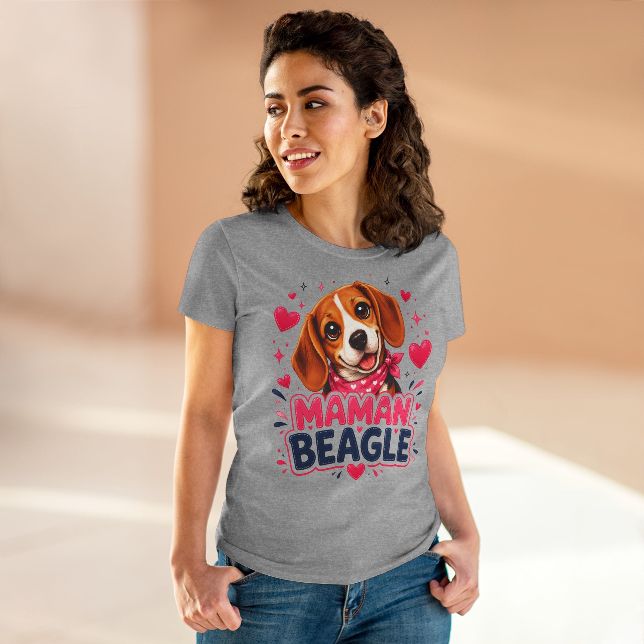 T‑Shirt Femme Beagle - Maman Beagle