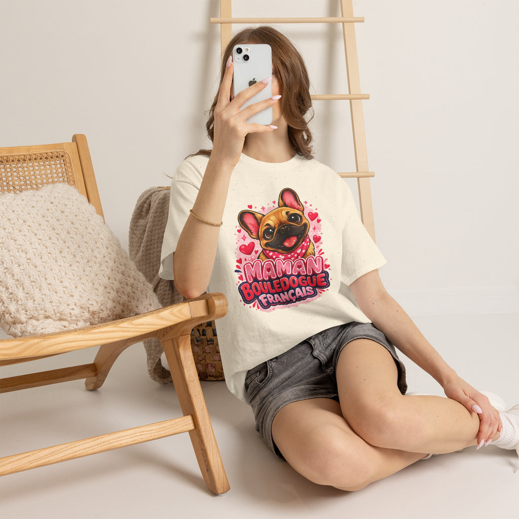 T-Shirt Femme Bouledogue Français – Maman Frenchie Cadeau