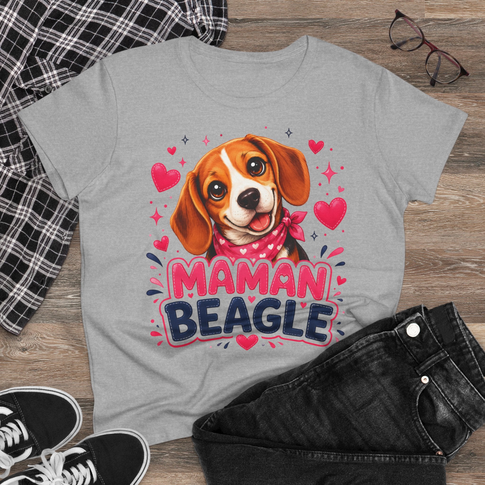 T‑Shirt Femme Beagle - Maman Beagle