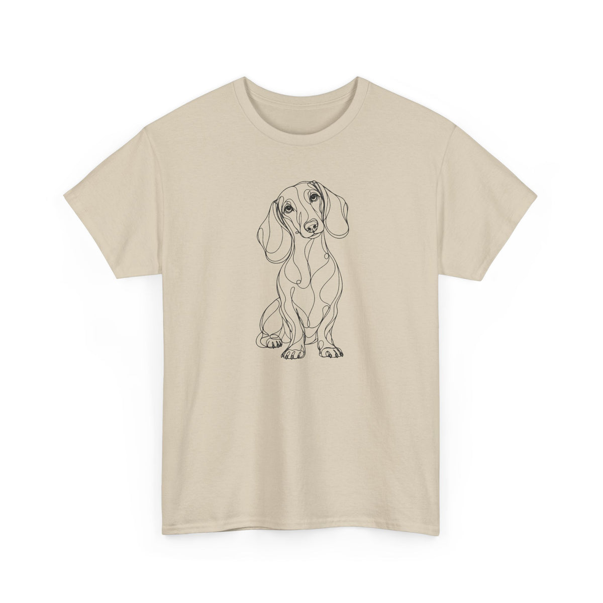 T-Shirt Teckel – Illustration Trait Recto Verso