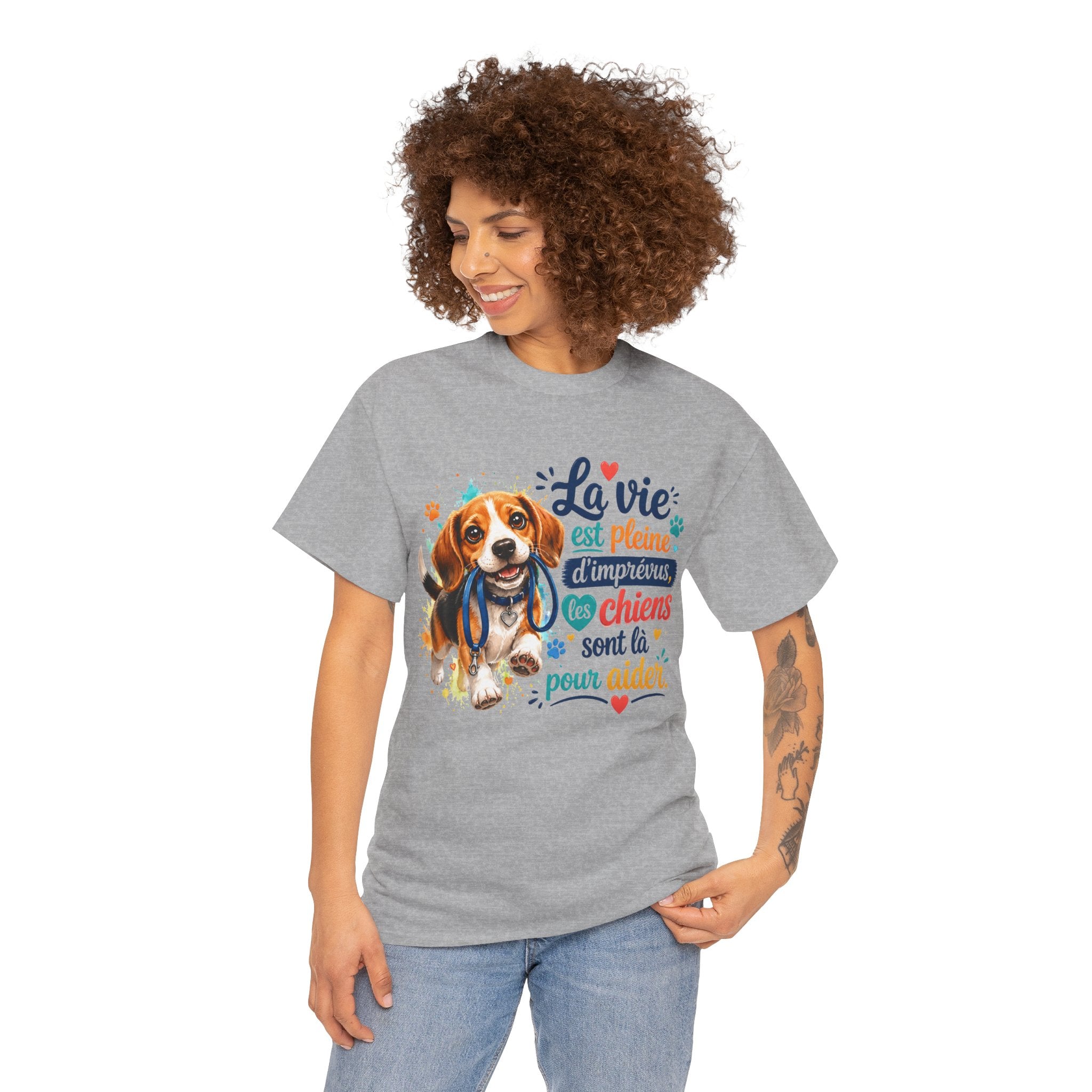 T-Shirt Beagle Humour – La Vie Est Pleine d’Imprévus