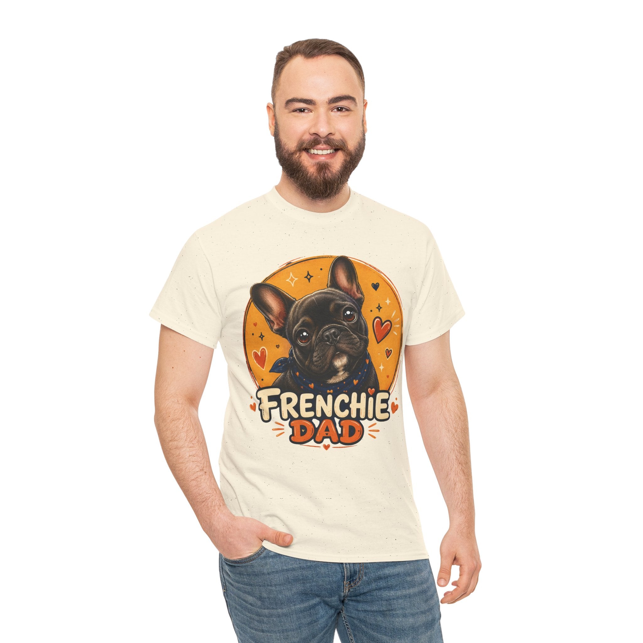 T-Shirt Homme Bouledogue Français – Papa Frenchie Graphique