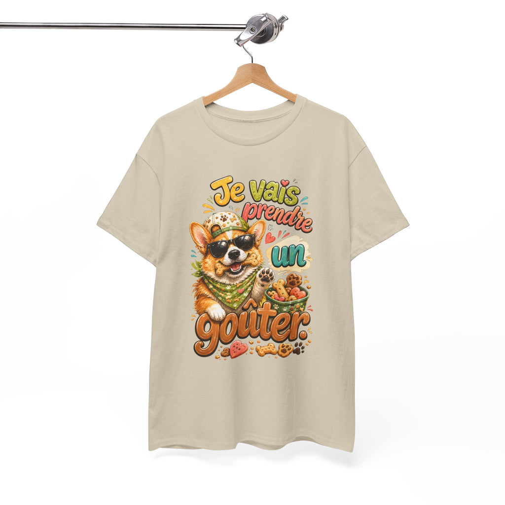 Corgi Snack Je vais prendre un goûter Cute French Dog Graphic T-Shirt